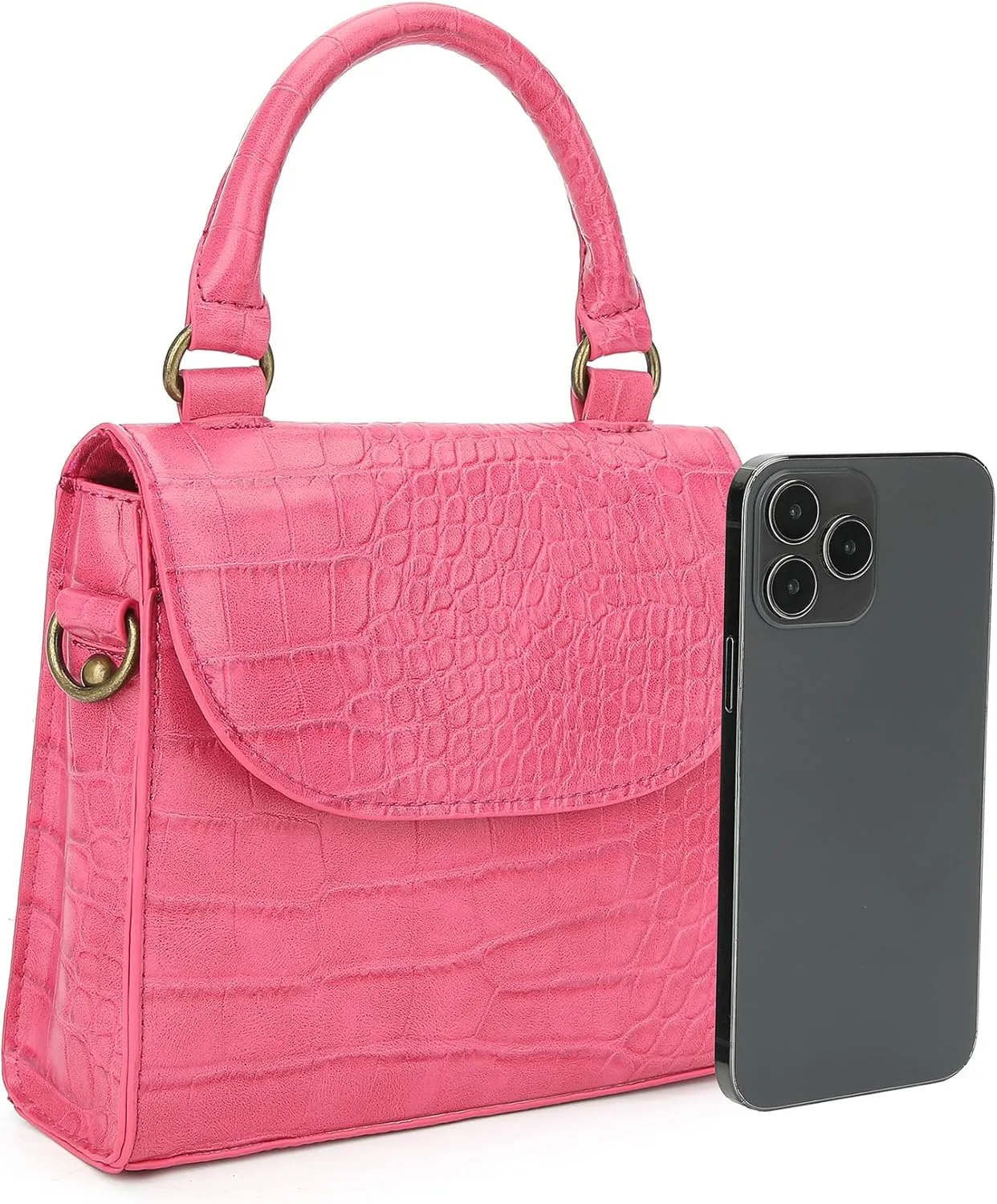 Mini Top Handle Bag for Women Faux Leather Small Crossbody Purse Girls Tote Handbags