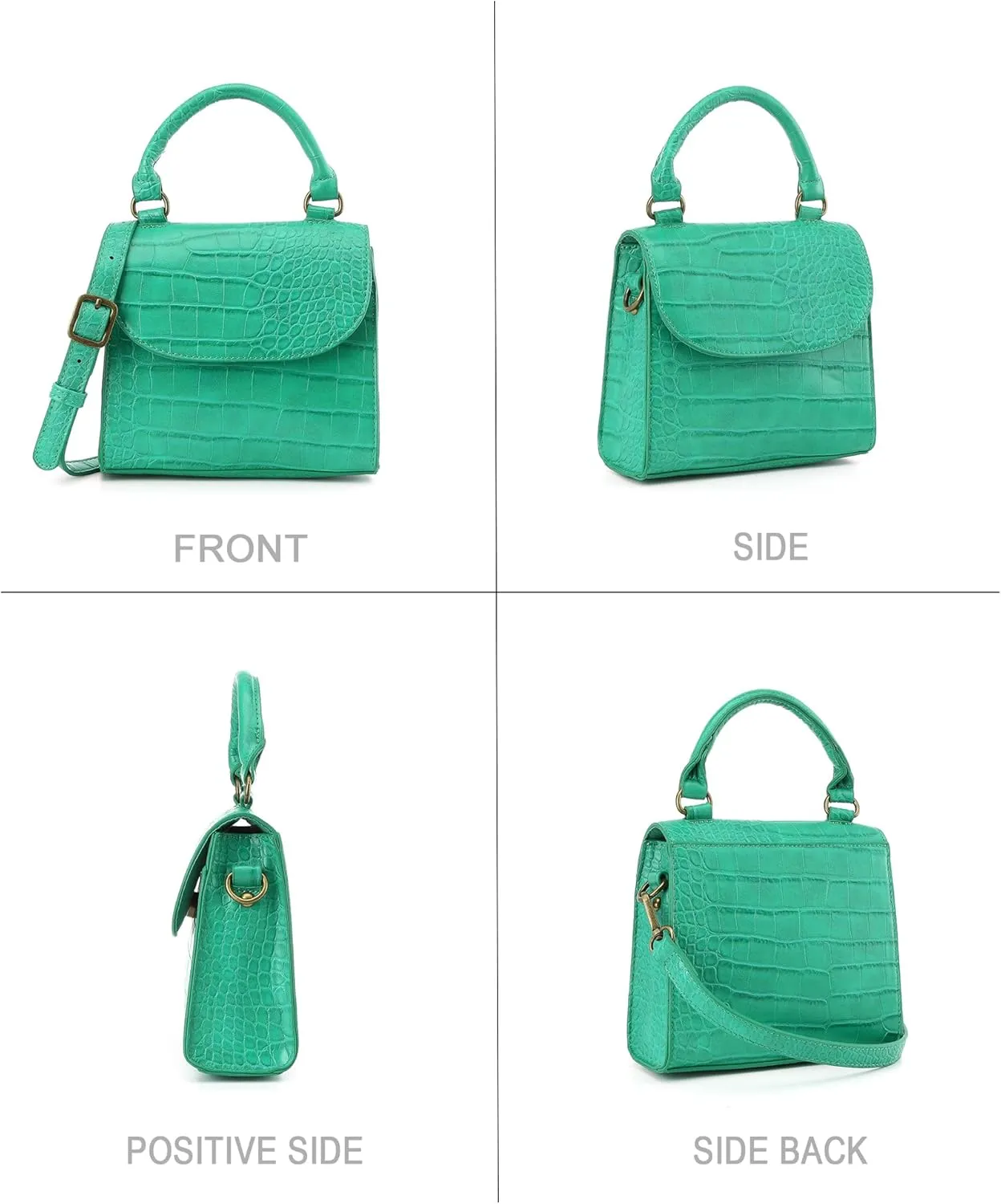 Mini Top Handle Bag for Women Faux Leather Small Crossbody Purse Girls Tote Handbags