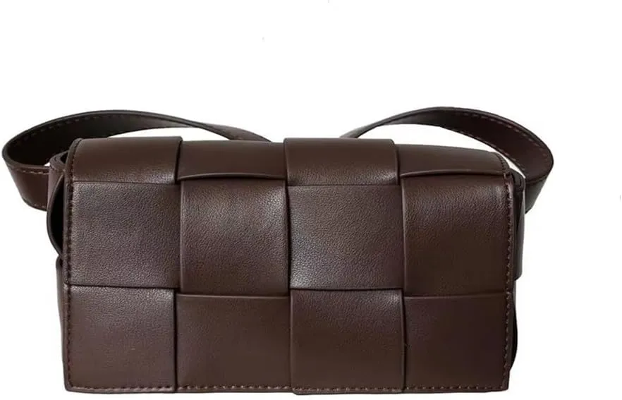 Mini Women's Weave Pack Convertible Crossbody,Cassette-Style Crossbody Waist Packs with Adjustable Belt
