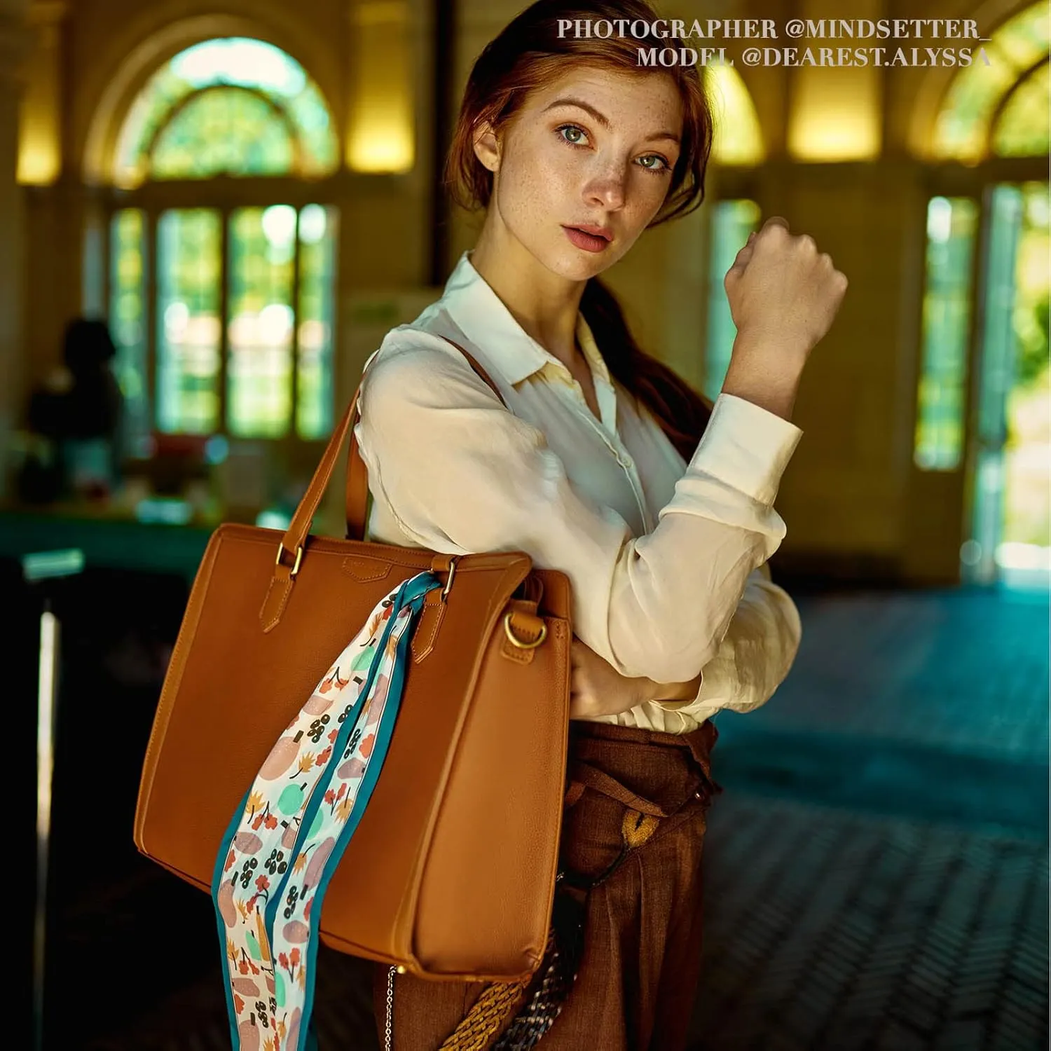 Missnine Laptop Tote Bag for Women 15.6 Inch Leather Work Bags Teacher Computer Purse Briefcase Handbag for Office, Travel