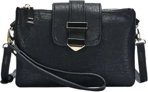 Miztique Dara Convertible Crossbody | Vegan Leather Wristlet with Detachable Crossbody Strap |