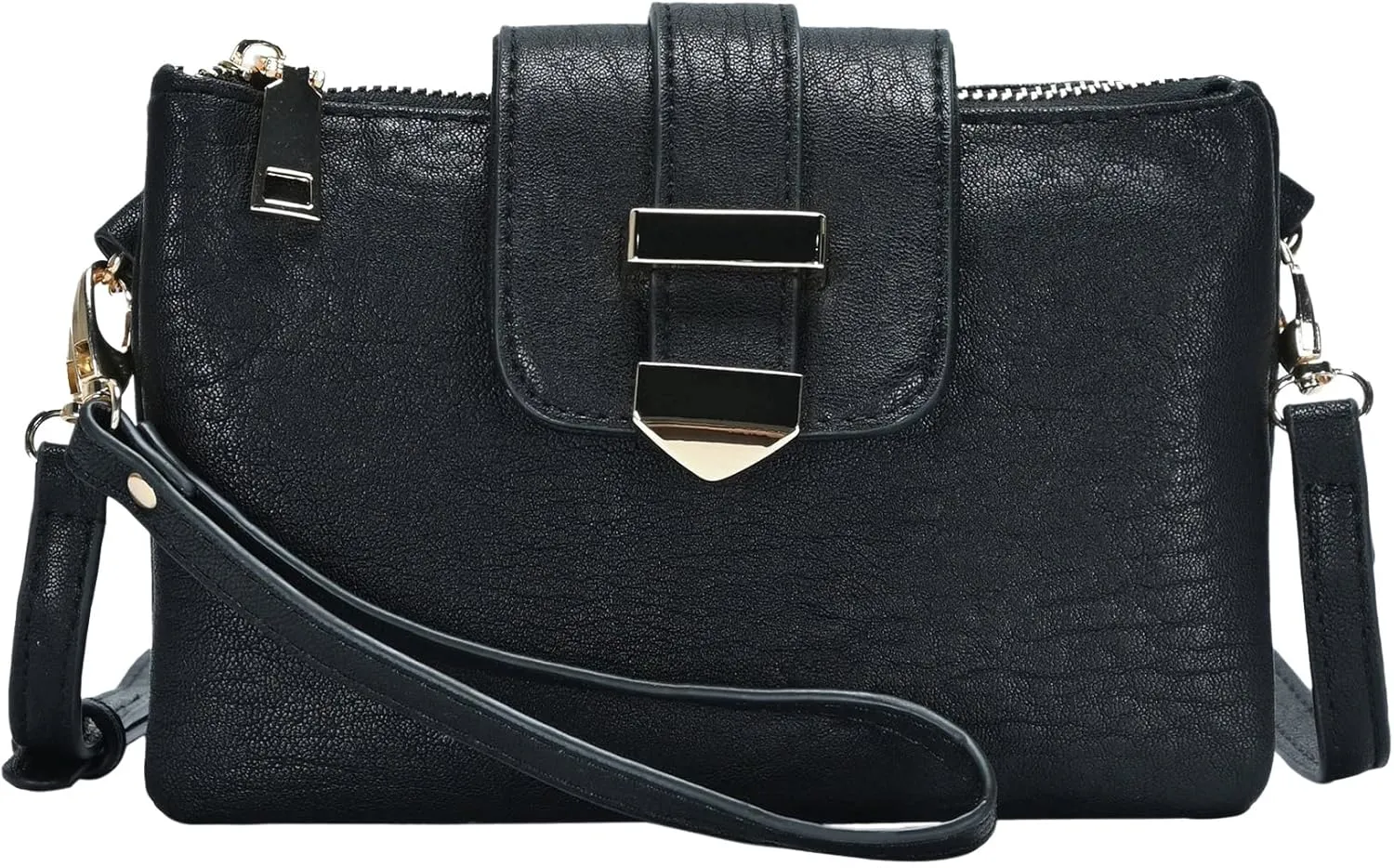 Miztique Dara Convertible Crossbody | Vegan Leather Wristlet with Detachable Crossbody Strap |