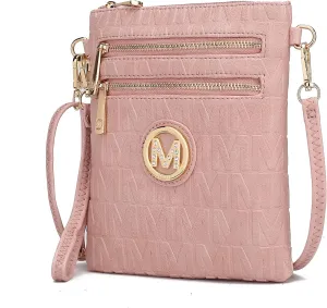 MKF Collection Crossbody Bag for Women, Wristlet Strap – PU Leather Shoulder Handbag Messenger Purse By Mia K