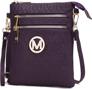 MKF Collection Crossbody Bag for Women, Wristlet Strap – PU Leather Shoulder Handbag Messenger Purse By Mia K