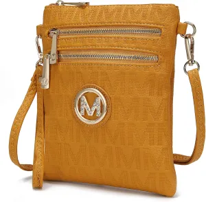 MKF Collection Crossbody Bag for Women, Wristlet Strap – PU Leather Shoulder Handbag Messenger Purse By Mia K