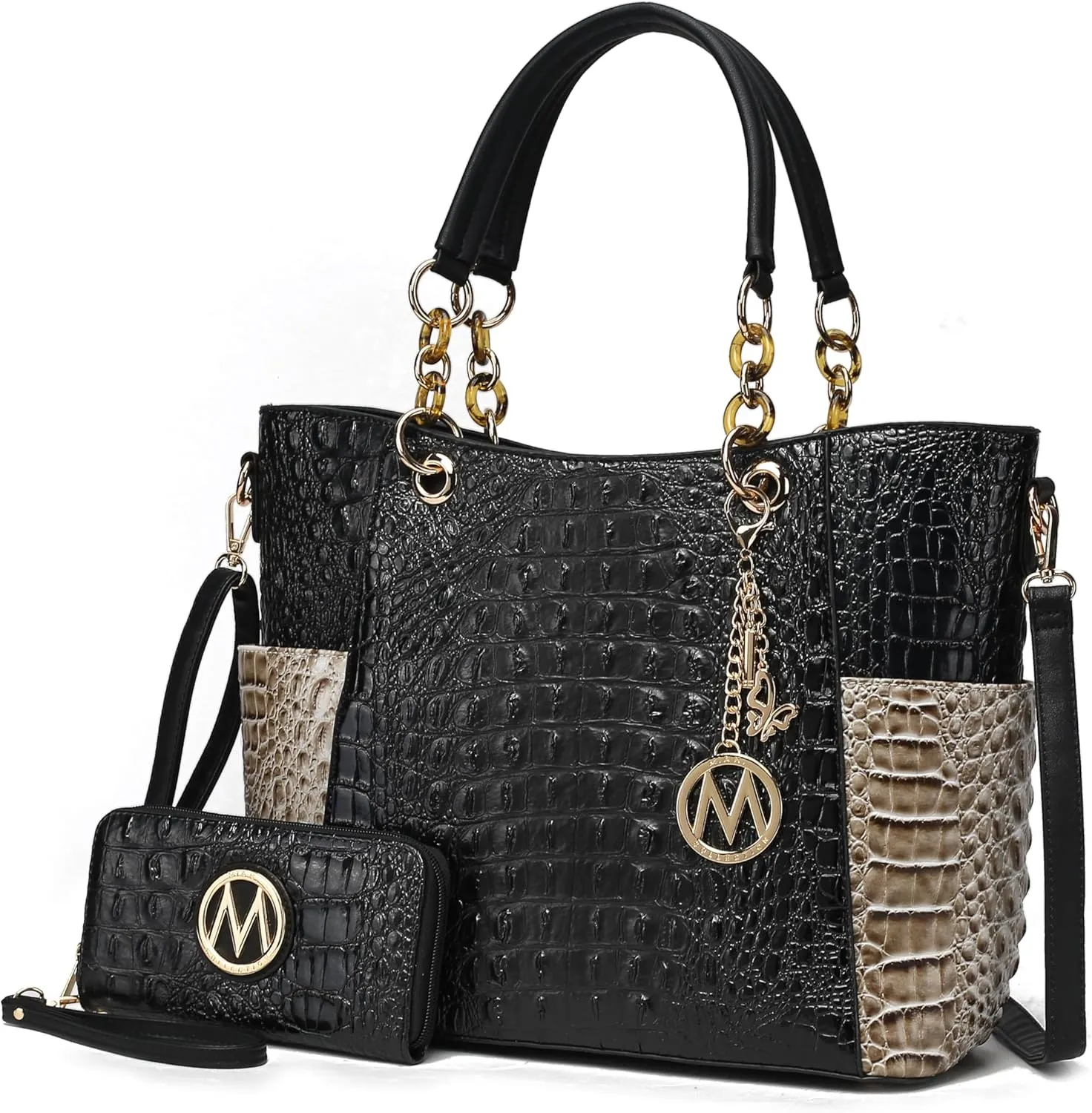MKF Collection Tote Bag for Women, Handbag Set with Wallet-Top-Handle- Vegan Leather Purse