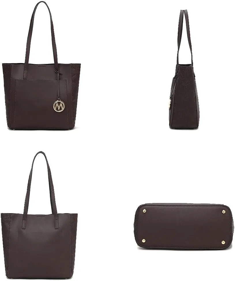 MKF Collection Tote Bag for Women, vegan Leather Large Top Handle Handbag Fashion Shoulder Bag Purse By Mia K