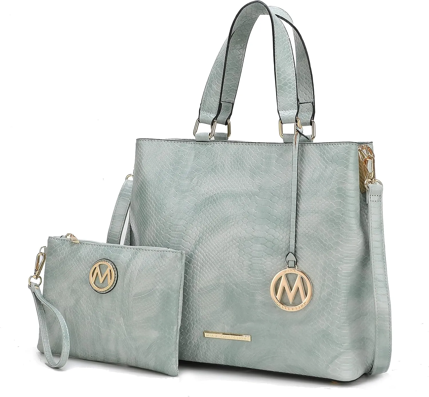 MKF Collection Tote Bag With Wristlet wallet for Women, Vegan Leather Top-Handle Crossbody Satchel Handbag Purse