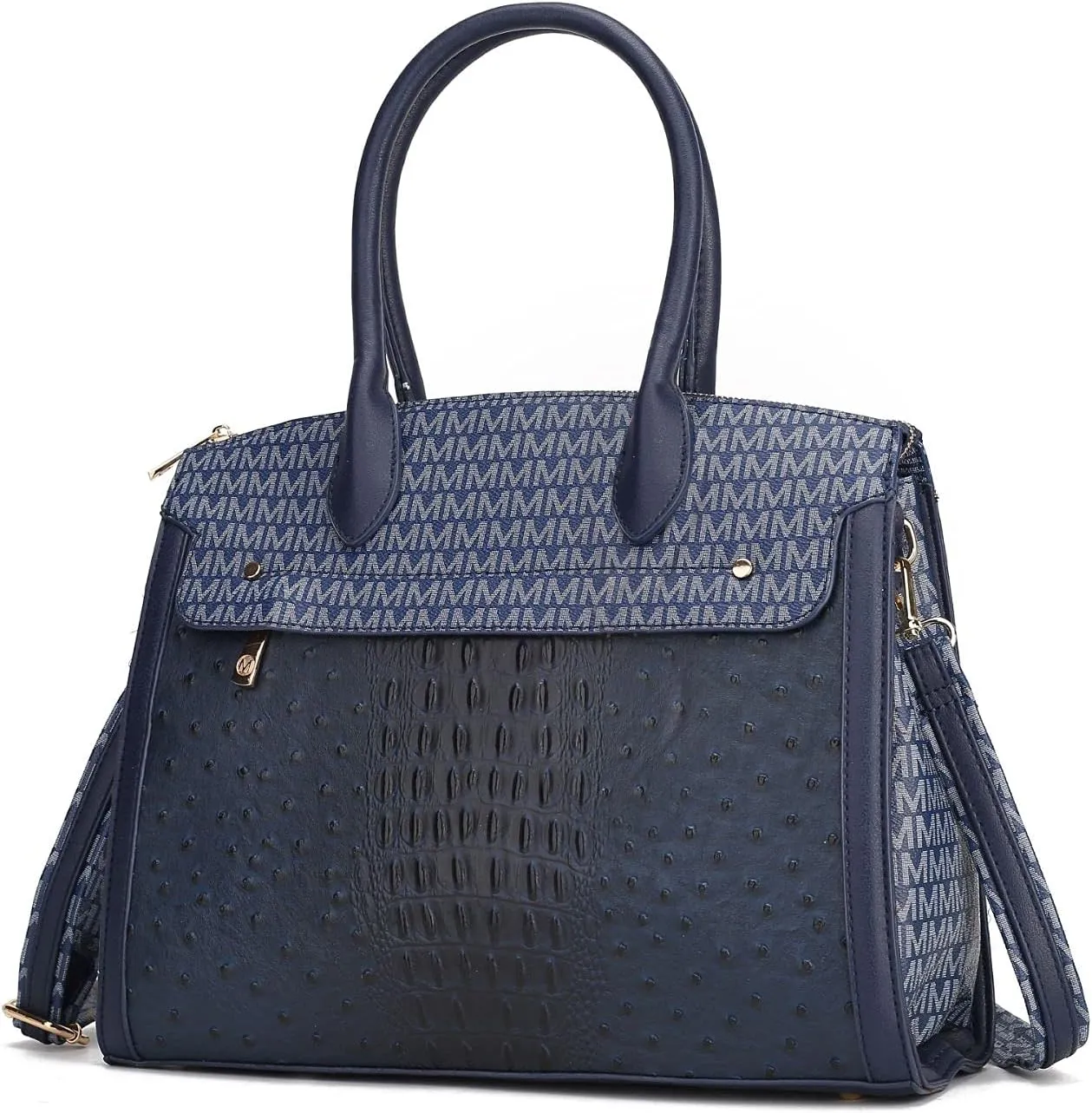 MKF Crossbody Satchel Bags for Women – PU Leather Shoulder Pocketbook Handbag – Lady Top Handle Tote Purse