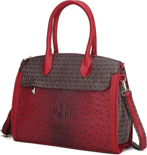 MKF Crossbody Satchel Bags for Women – PU Leather Shoulder Pocketbook Handbag – Lady Top Handle Tote Purse