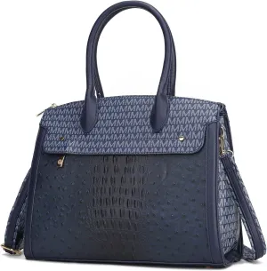 MKF Crossbody Satchel Bags for Women – PU Leather Shoulder Pocketbook Handbag – Lady Top Handle Tote Purse