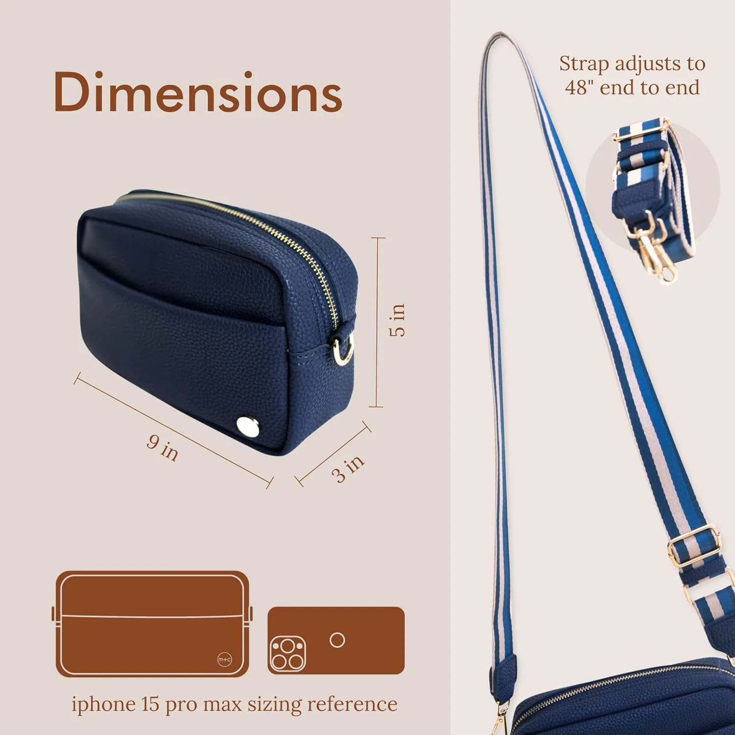 Modern Chic Crossbody Bags for Women - Willow Convertible Crossbody Purse, Vegan Leather Shoulder or Belt Bag with Strap