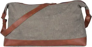Mona B. Jamie Convertible Upcycled Canvas Tote,Landry Convertible Backpack, Reed, Miles Duffle and Cove Dopp with Vegan Leather Trim (Miles-Duffle Bag Moss)