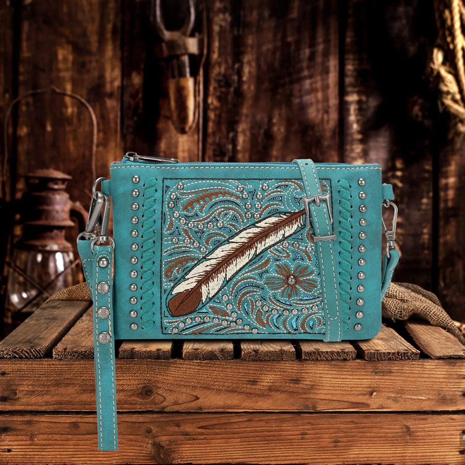 Montana West Crossbody Bags for Women Western Clutch Purses Cross Body Bag with Removable Strap