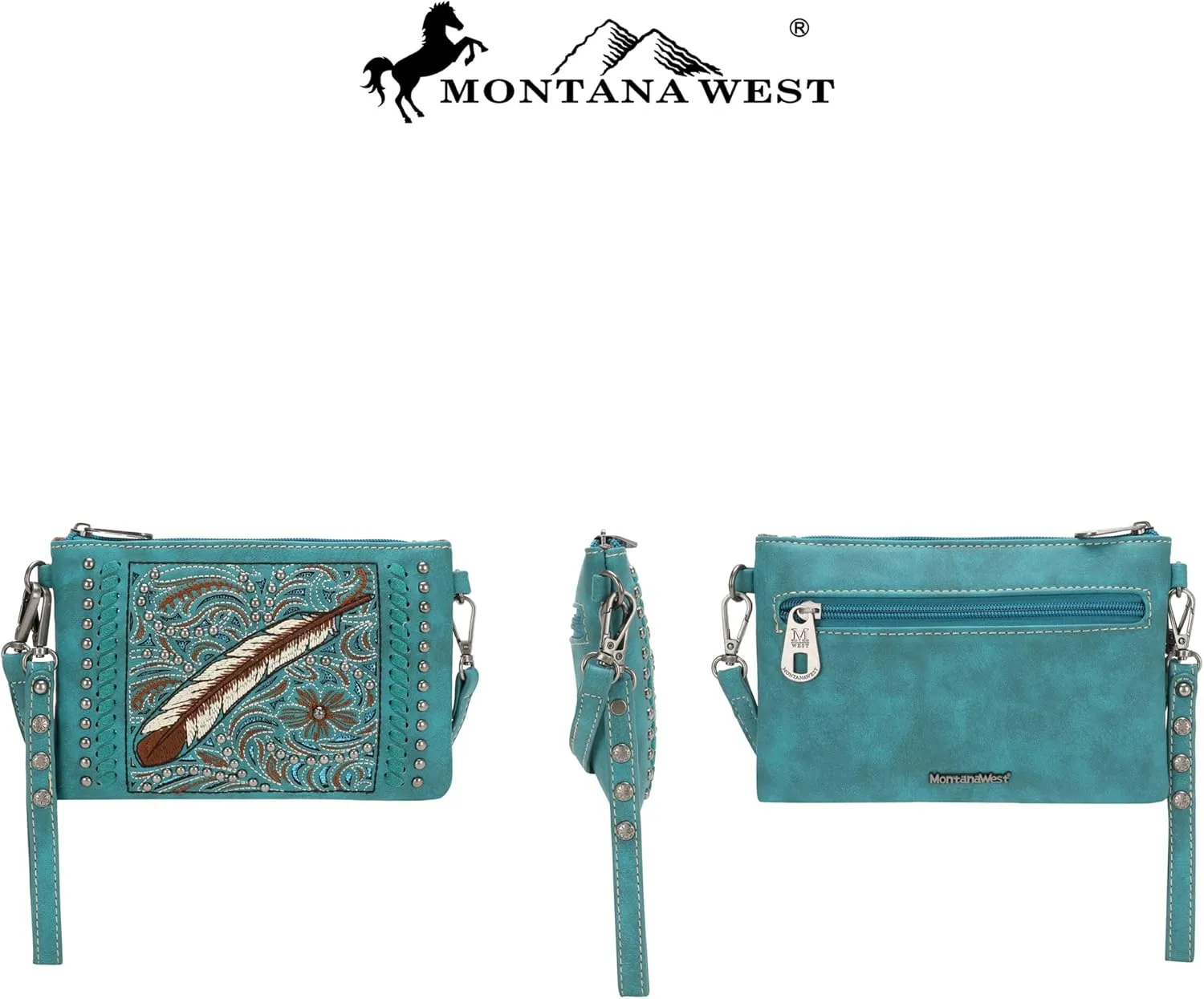 Montana West Crossbody Bags for Women Western Clutch Purses Cross Body Bag with Removable Strap