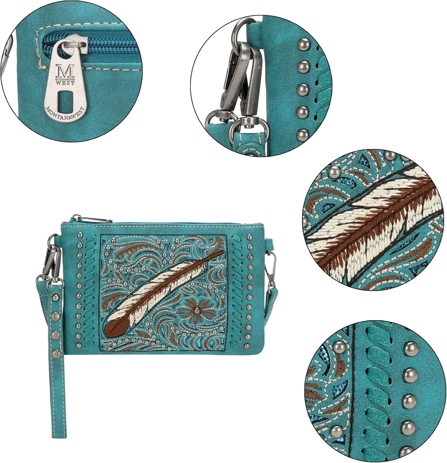 Montana West Crossbody Bags for Women Western Clutch Purses Cross Body Bag with Removable Strap