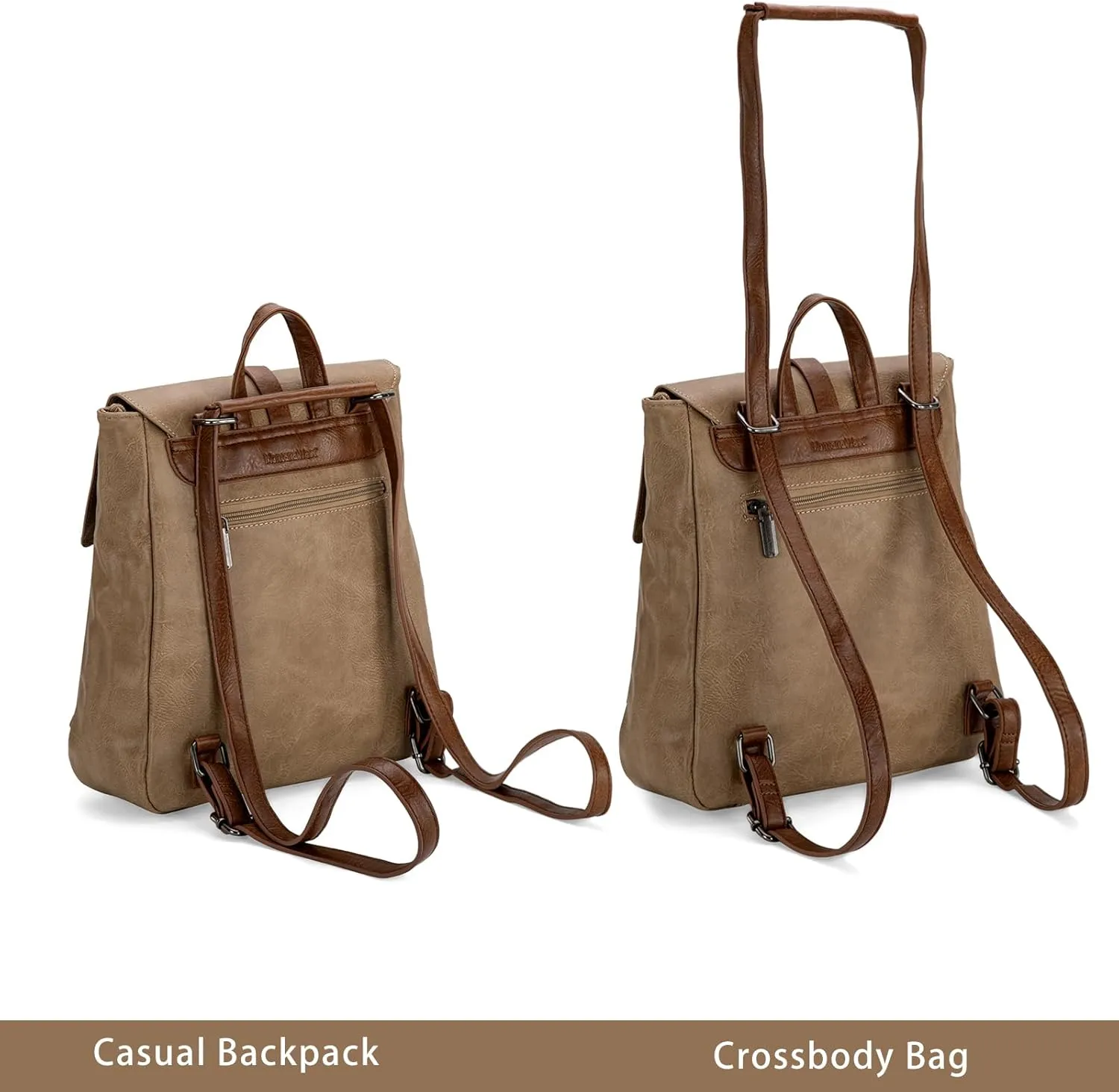 Montana West Medium Backpack Purse for Women Casual Convertible Crossbody Backpack for Travel Work