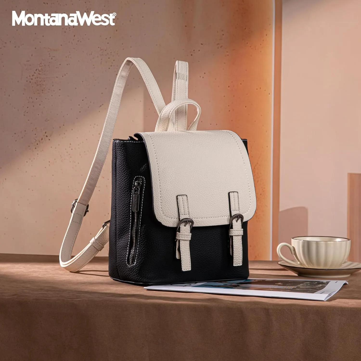 Montana West Womens Backpack Purse Small Vegan Leather Mini Backpack for Women Cute Convertible Shoulder Bag