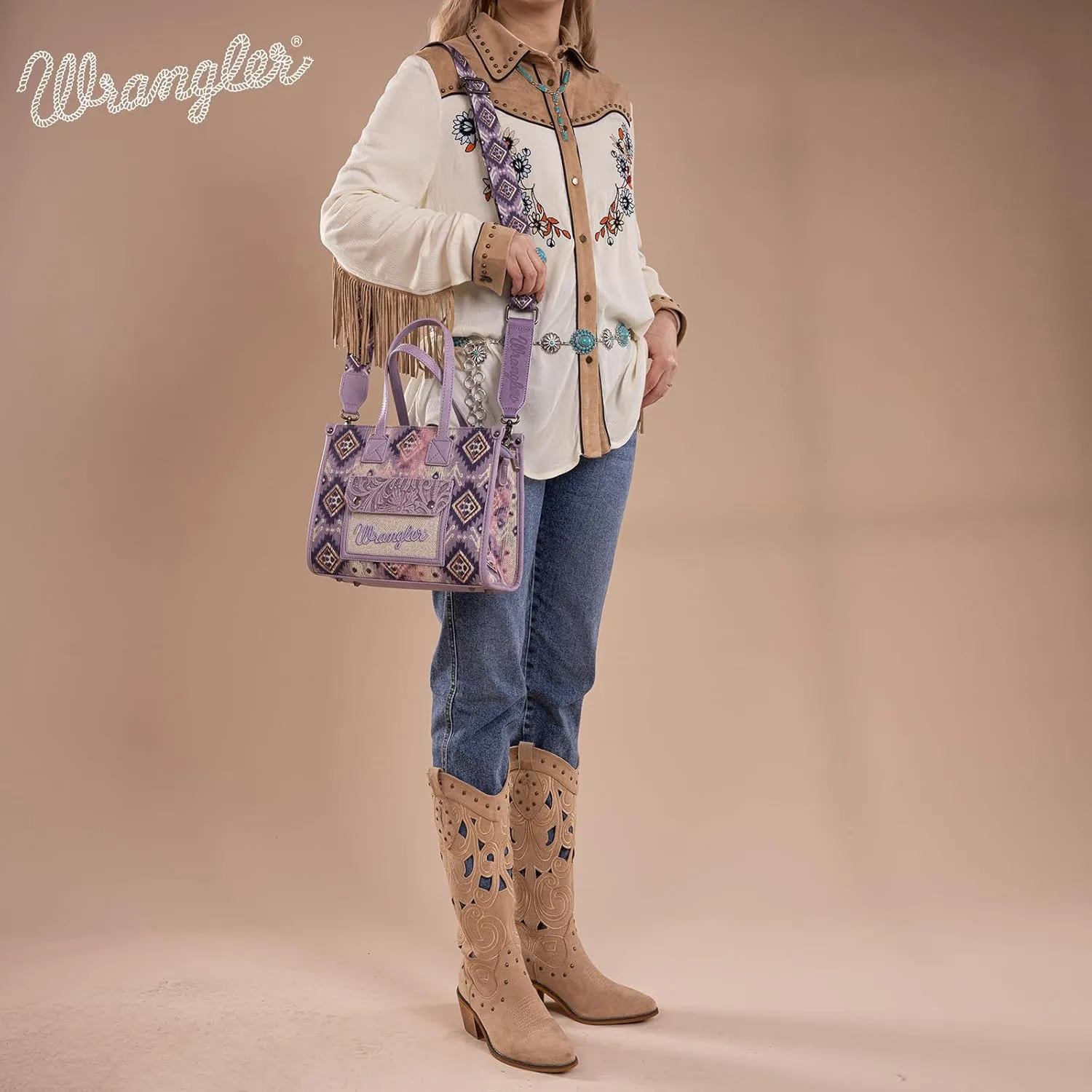 Montana West Wrangler Aztec Tote Bag for Women Western Purses and Handbags