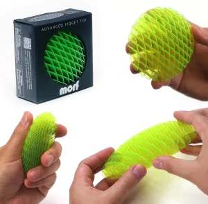 Morf Fidget Worm Toy - Desk Fidgets for Adults - Quiet Worm Fidget Toy Sensory Toys - Fun and Interactive Fidget Toy for Kids - USA Patent Pending Figgy Toys (Green, Small)