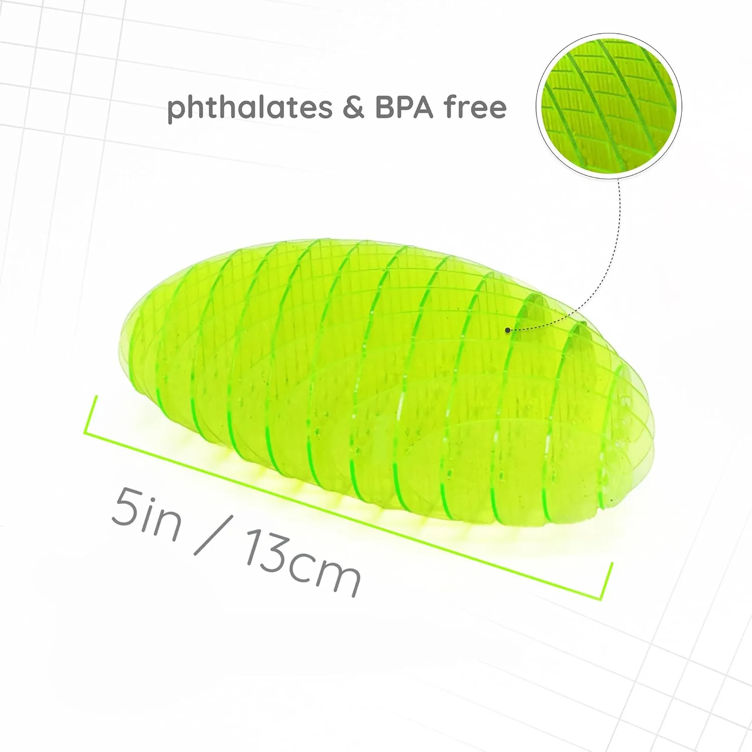 Morf Fidget Worm Toy - Desk Fidgets for Adults - Quiet Worm Fidget Toy Sensory Toys - Fun and Interactive Fidget Toy for Kids - USA Patent Pending Figgy Toys (Green, Small)