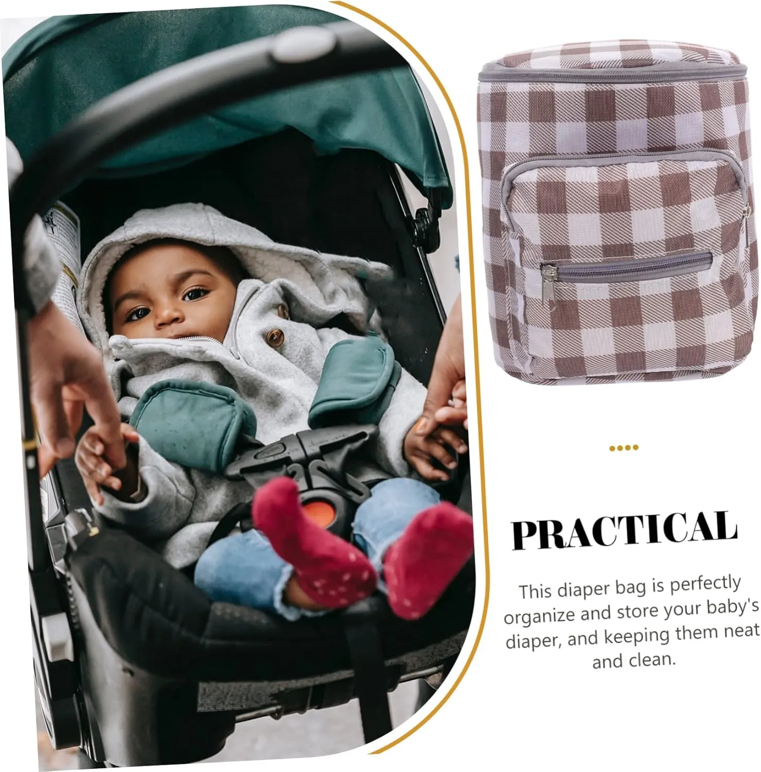 Mother and Baby Duffel Bag Cooler Backpack Storage Pouch for Baby Storage Bags for Travel Insulated Bottle Bag Backpacks for Travel Diaper Newborn Hanging Oxford Cloth