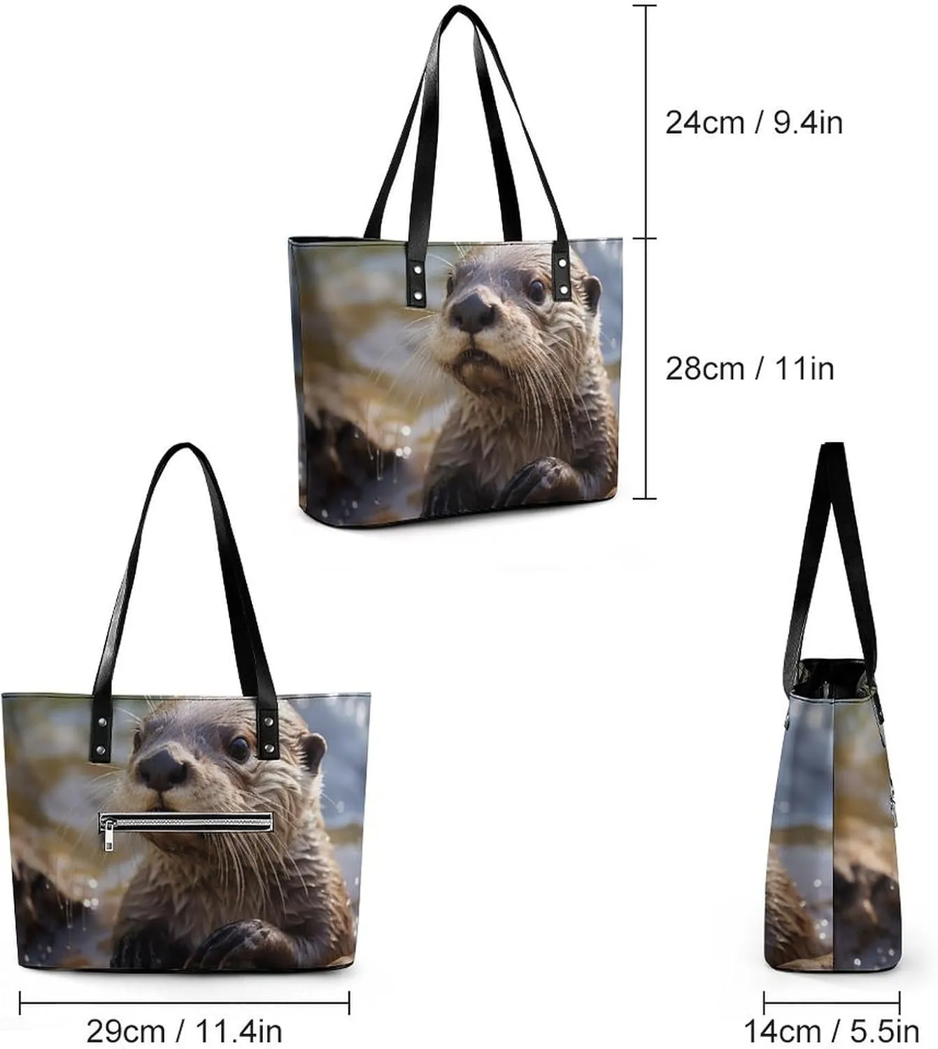 Mountain And Water At Sunset Bag Purse Handbag for Women Top Handle Satchel Shoulder with Zipper Tote Bags Large