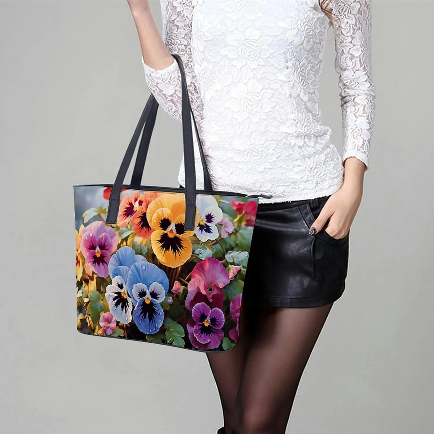 Mountain And Water At Sunset Bag Purse Handbag for Women Top Handle Satchel Shoulder with Zipper Tote Bags Large