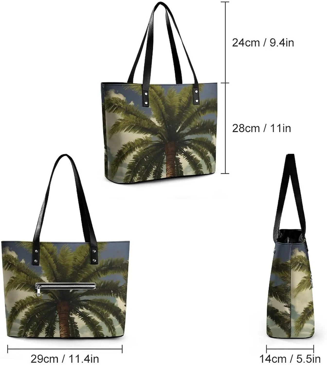 Mountain And Water At Sunset Bag Purse Handbag for Women Top Handle Satchel Shoulder with Zipper Tote Bags Large
