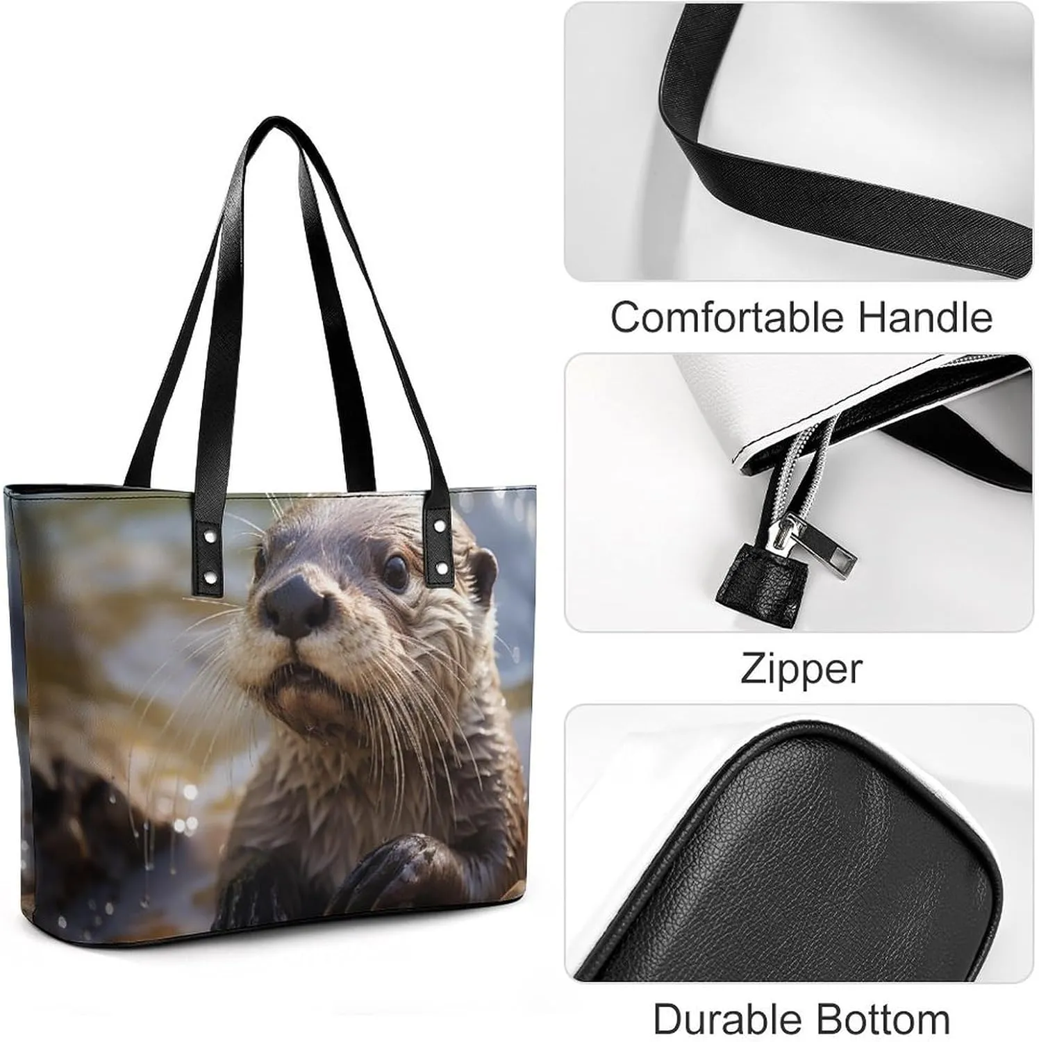 Mountain And Water At Sunset Bag Purse Handbag for Women Top Handle Satchel Shoulder with Zipper Tote Bags Large