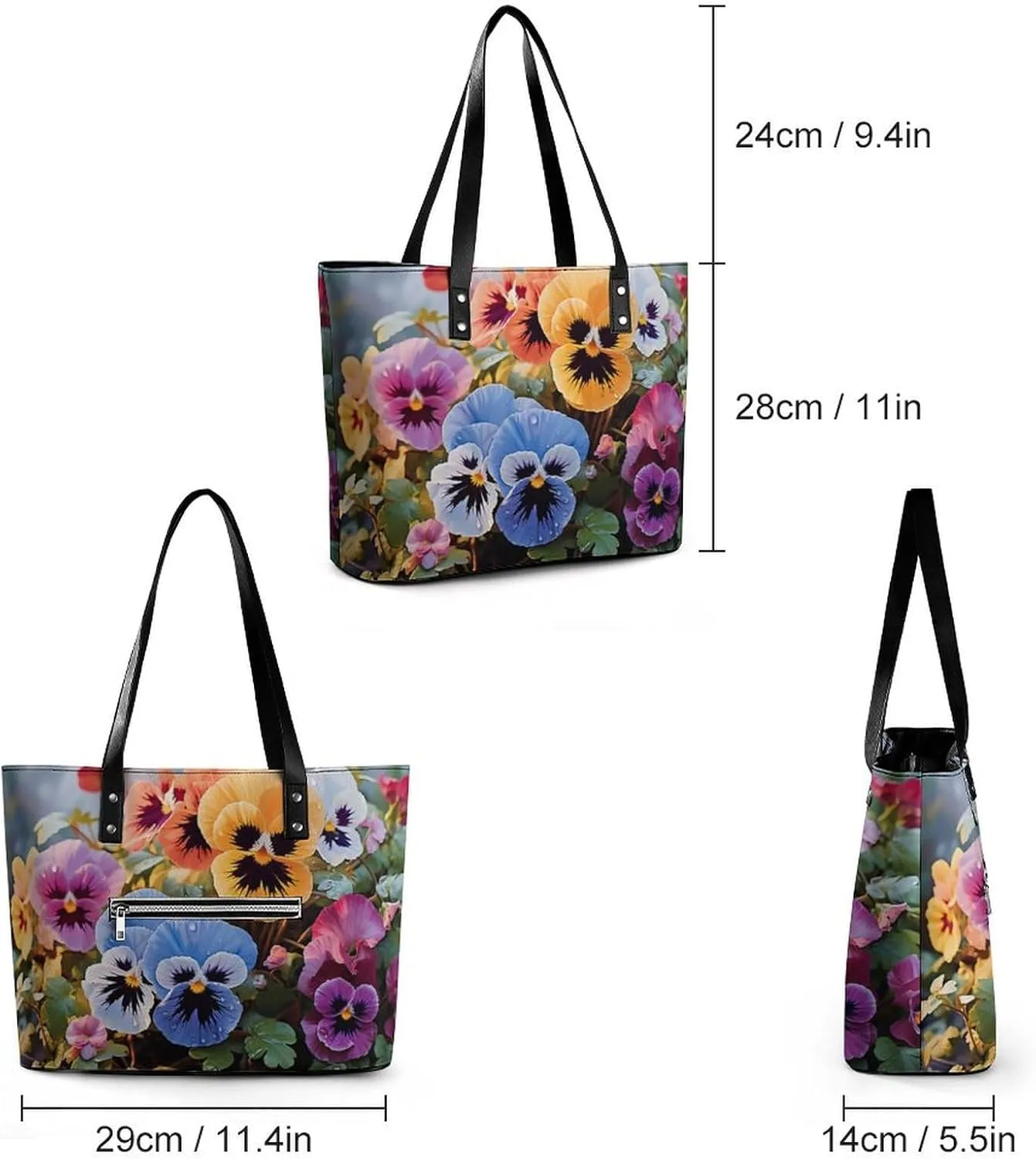 Mountain And Water At Sunset Bag Purse Handbag for Women Top Handle Satchel Shoulder with Zipper Tote Bags Large