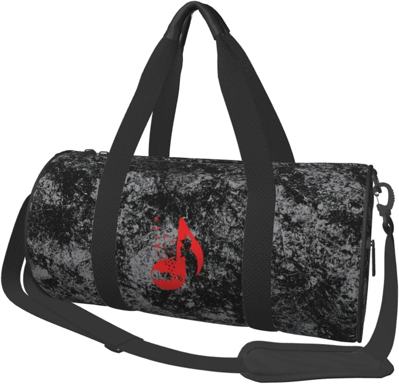 Musical Note - Violin Convertible Garment Bag with Shoulder Strap, Carry on Garment Duffel Bag for Men Women - Rolling Foldable for Travel Luggage Bags (Black)