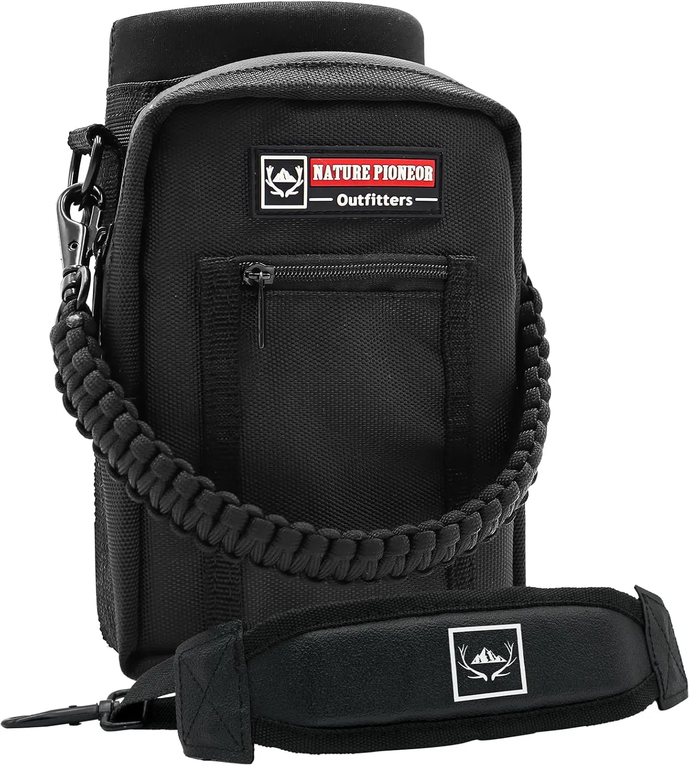 NATURE PIONEOR Water Bottle Holder with Strap 25 32 40 64 oz Insulated Water Bottle Carrier Sling Sleeve for Hiking,Outdoor Camping,Gym