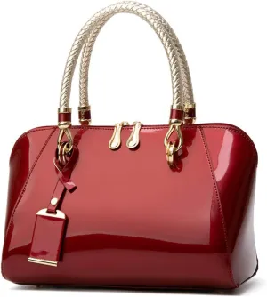 NICOLE & DORIS Women's Handbag Purses - Patent Leather Top-handle Bags & Elegant Clutches for Evening & Small Shoulder Bags
