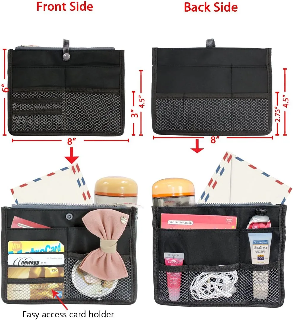 Nifty Patented Handbag Purse Organizer Insert - 18 Compartments
