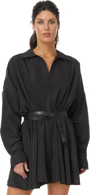 Norma Kamali Women's Super Oversized Bf Nk Shirt Flared Mini Dress
