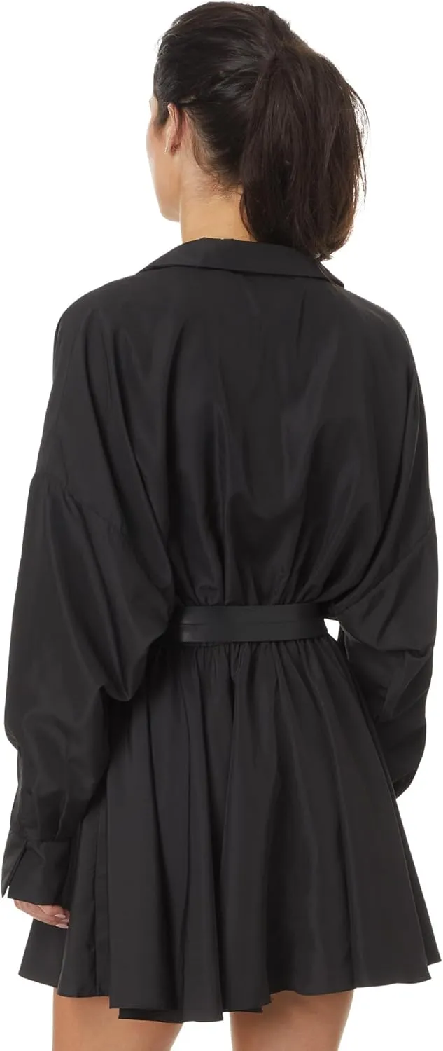 Norma Kamali Women's Super Oversized Bf Nk Shirt Flared Mini Dress