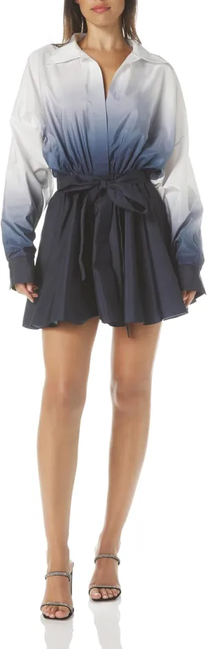 Norma Kamali Women's Super Oversized Bf Nk Shirt Flared Mini Dress