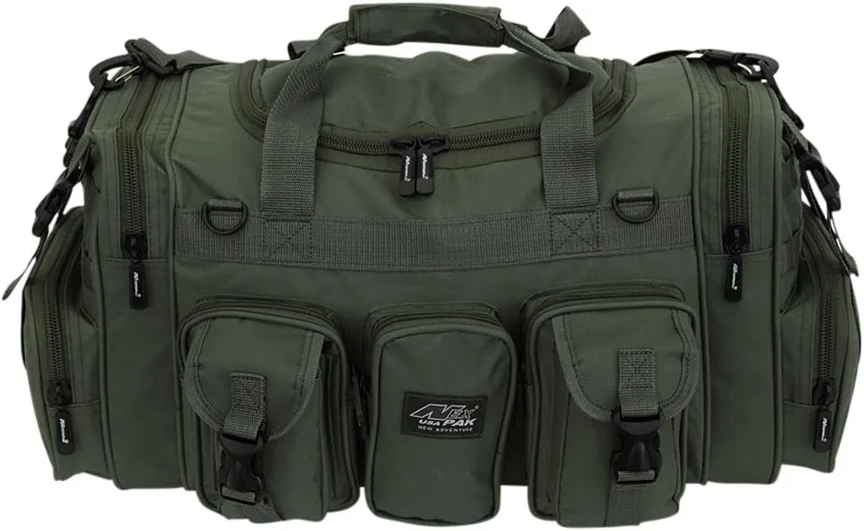 NPUSA Mens Large 22" Duffel Duffle Military OD Green Molle Tactical Gear Shoulder Strap Travel Bag