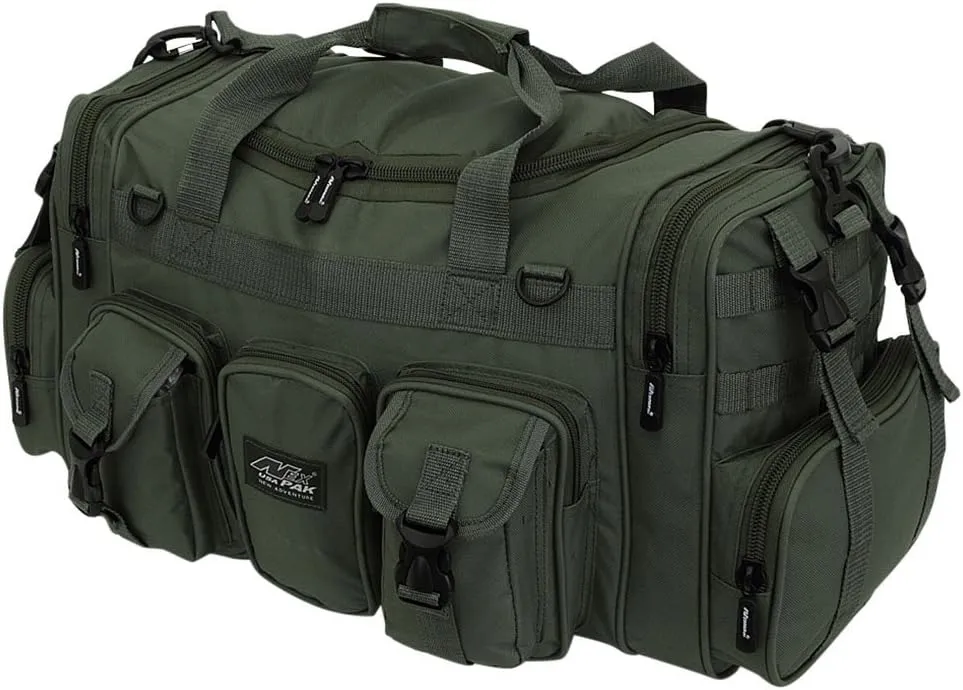NPUSA Mens Large 22" Duffel Duffle Military OD Green Molle Tactical Gear Shoulder Strap Travel Bag