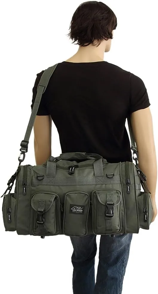 NPUSA Mens Large 22" Duffel Duffle Military OD Green Molle Tactical Gear Shoulder Strap Travel Bag