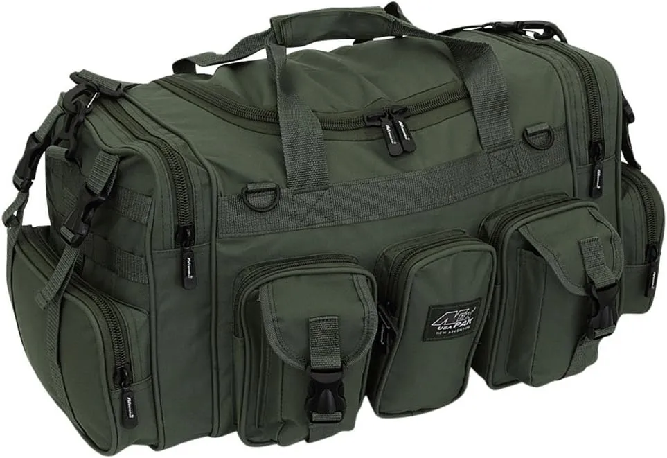 NPUSA Mens Large 22" Duffel Duffle Military OD Green Molle Tactical Gear Shoulder Strap Travel Bag