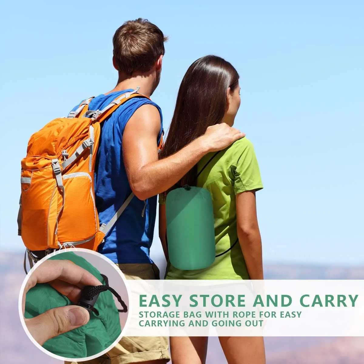 OBTANIM Camping Sleeping Bags Portable Waterproof Sleeping Bag for Adults Kids 4 Seasons Winter, Fall, Spring, Summer Backpacking Hiking Camping Mountaineering Indoor Outdoor Use