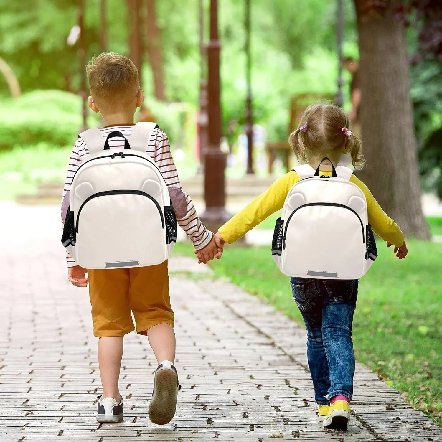 ODAWA Children's Leash Backpacks, Linen Toddler Backpack Boy 3-6 Years