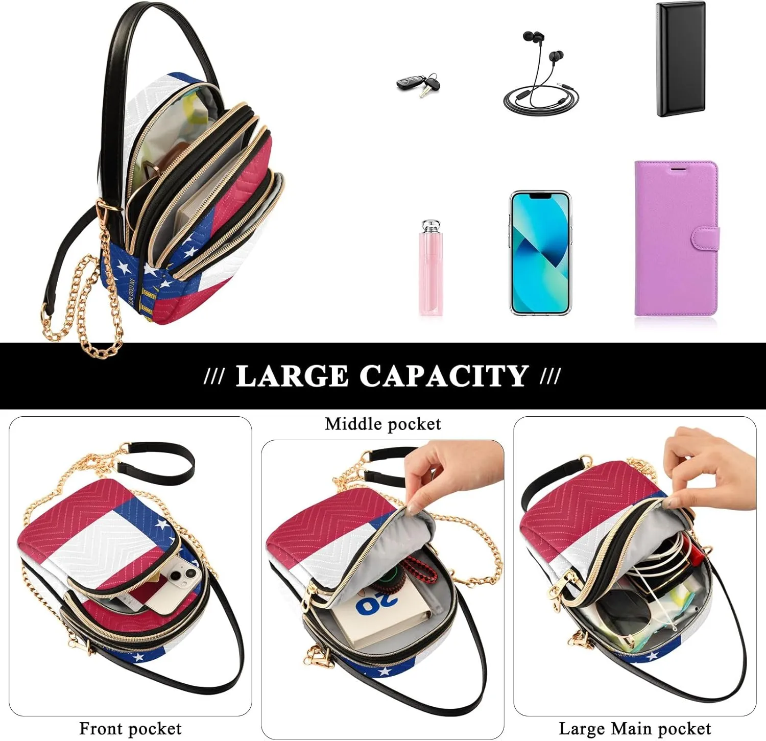 ODAWA South Dakota State Flag Women Crossbody Bag - Crossbody Bags for Women Trendy - Small Crossbody Bags for Women Travel