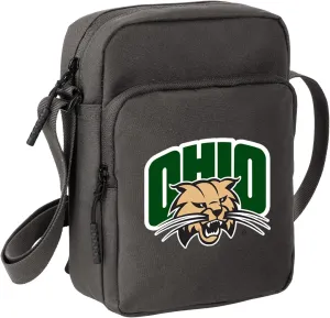 Ohio University Travel Bag Ohio Bobcats Crossbody Sling Pack for Sports Workout Running Festival Waist Pack Gray (Ohio Bobcats on Gray)