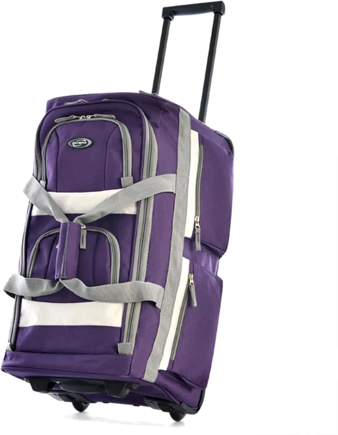 Olympia U.S.A. 29 inch Jumbo Size 8 Pockets Wheeled Rolling Duffel Bag Water Resistant Luggage Lightweight Travel Suitcase with Retractable Handle