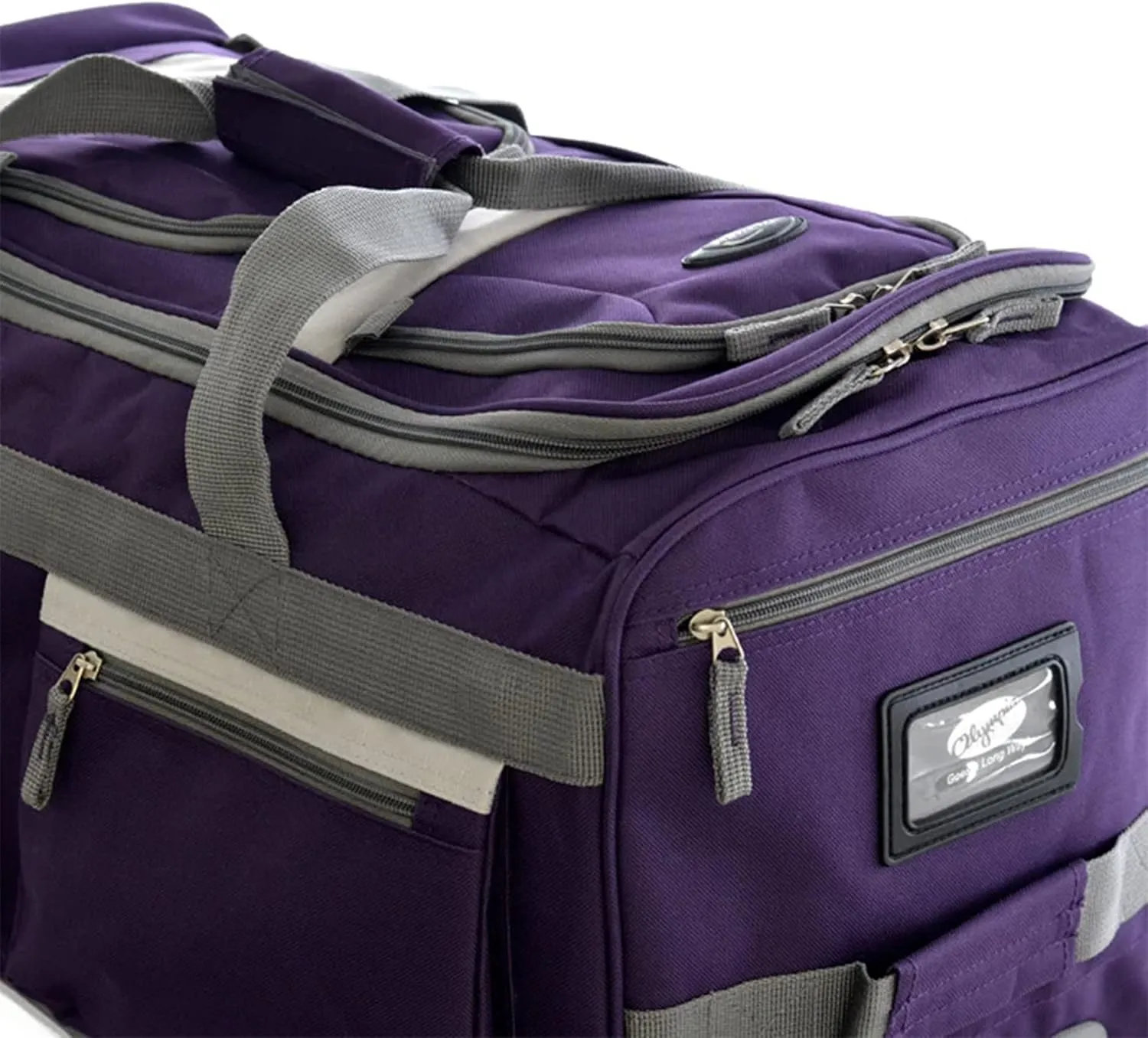 Olympia U.S.A. 29 inch Jumbo Size 8 Pockets Wheeled Rolling Duffel Bag Water Resistant Luggage Lightweight Travel Suitcase with Retractable Handle