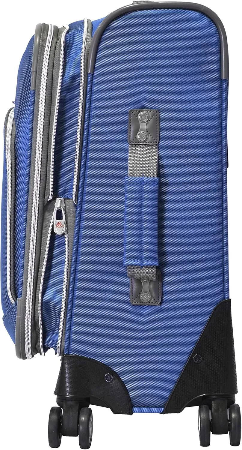Olympia U.S.A. Tuscany 21" Expandable Carry-on Spinner, Blue
