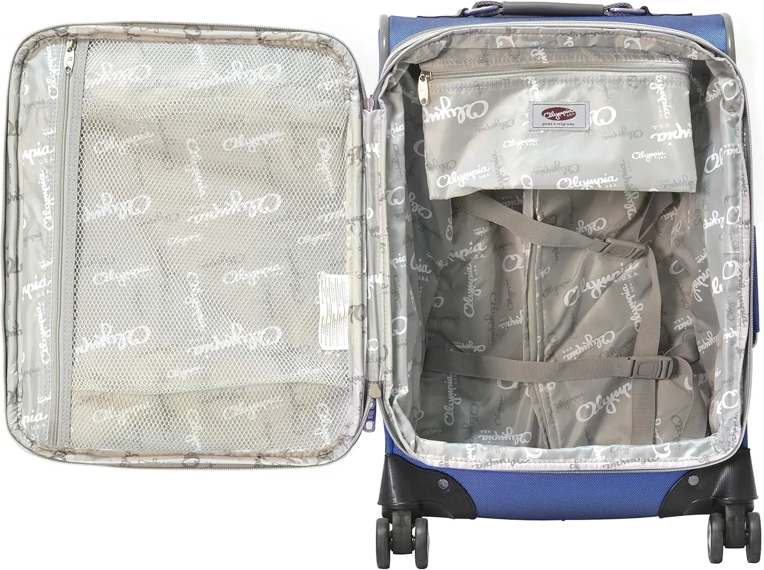 Olympia U.S.A. Tuscany 21" Expandable Carry-on Spinner, Blue